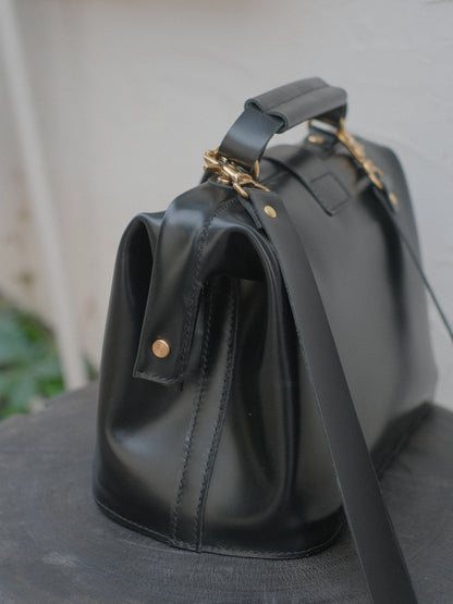 small black shoulder bag