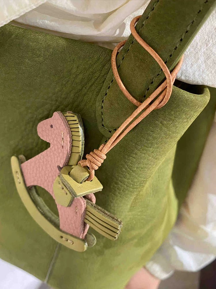 Leather Trojan Horse Pendant