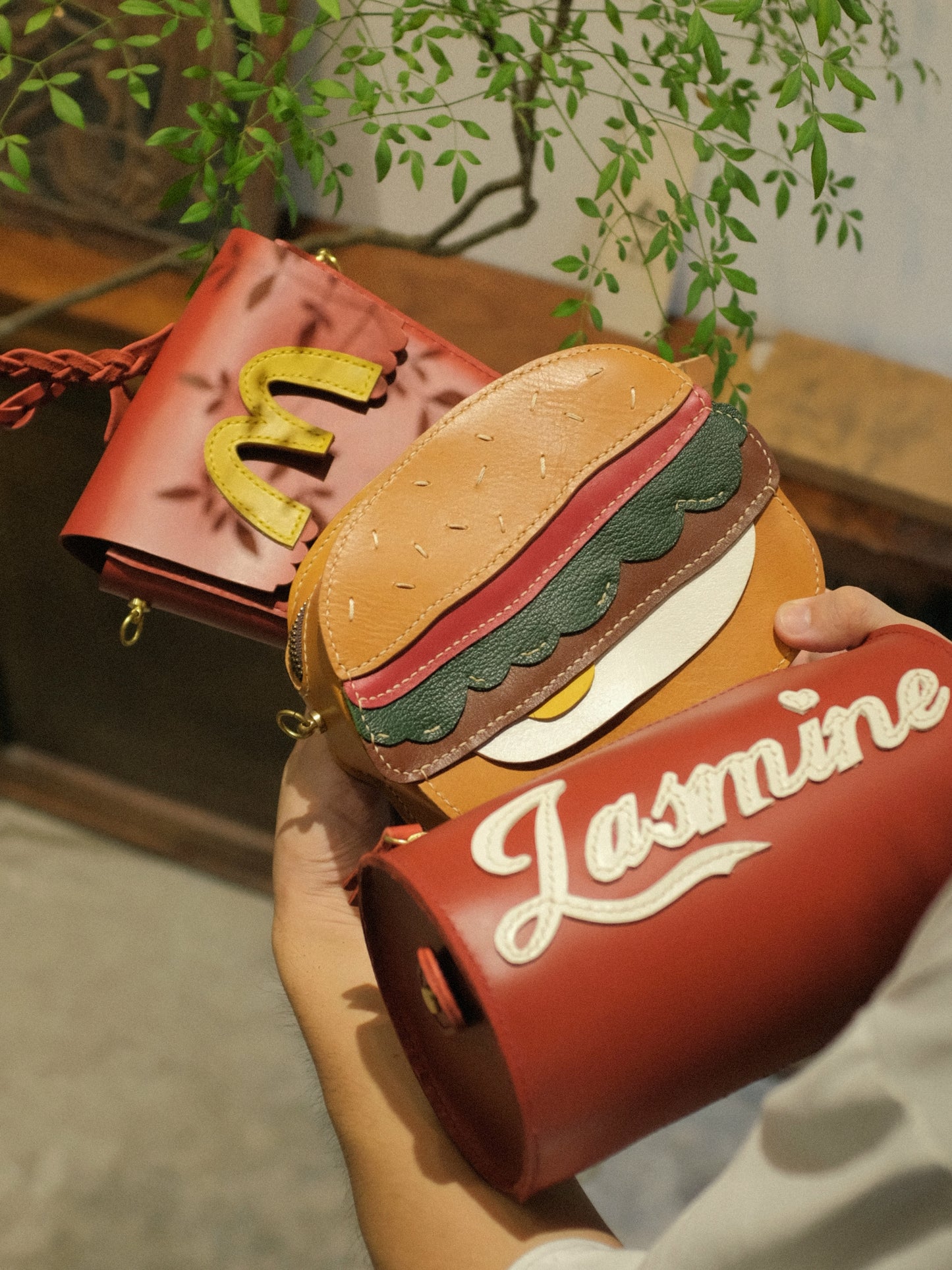 Hamburger handbag